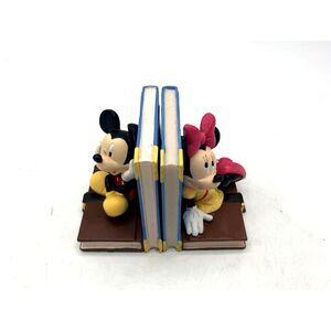 Disney‎ Mickey and Minnie Mouse Bookends Figure Statue Child Room Decoration